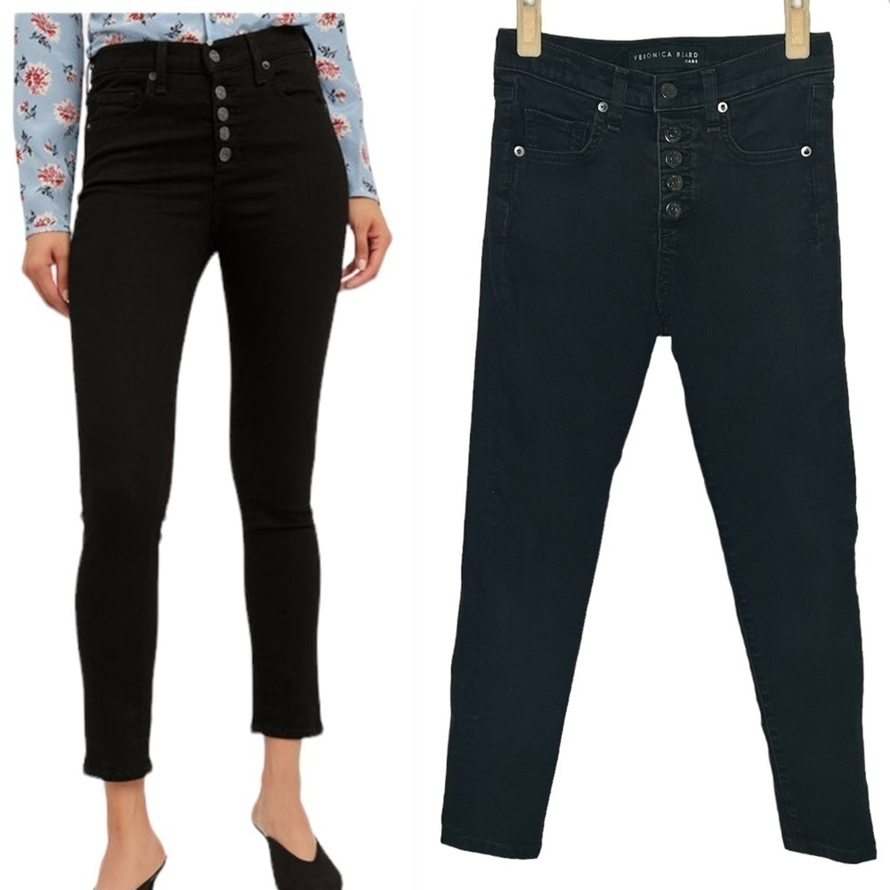 Veronica Beard Debbie 10’ Skinny Jeans-Black